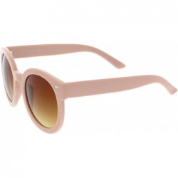 Round Women's Retro Oversize Horn Rimmed P3 Round Sunglasses 52mm - Nude / Amber - CX12MAFNAYI $9.17