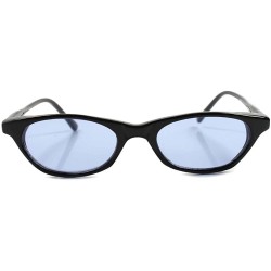 Cat Eye 70s 80s Vintage Womens Cat Eye Sunglasses - Black / Blue - C118ECEX7RZ $11.91