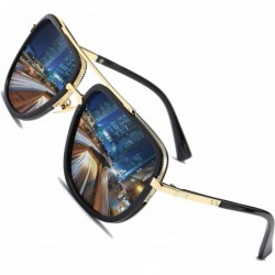 Oversized Fashion Oversized Polarized Sunglasses Square - Grey - C818AS58H09 $30.73