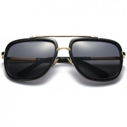 Oversized Fashion Oversized Polarized Sunglasses Square - Grey - C818AS58H09 $15.17