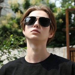 Oversized Fashion Oversized Polarized Sunglasses Square - Grey - C818AS58H09 $15.17