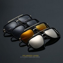 Oversized Fashion Oversized Polarized Sunglasses Square - Grey - C818AS58H09 $15.17