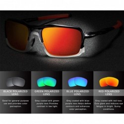 Sport Sports Sunglasses High-end Ultra-Light TR90 Frame True Membrane Polarization Outdoor - Black and Blue - CW18YZZXHXQ $28.17