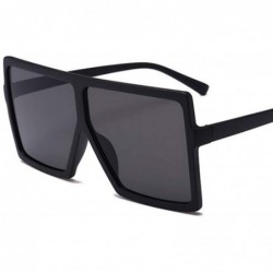 Oversized Oversized Shades Woman Sunglasses Black Fashion Square Glasses Big Frame Vintage Retro Unisex Oculos Feminino - CV1...