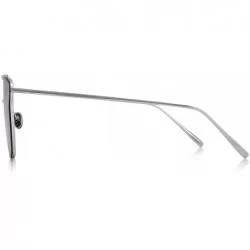 Aviator Fashion Women Cat Eye Sunglasses Coating Mirror Lens Sun glasses UV400 S7882 - Silver Mirror - CE17YDQHDU7 $14.60