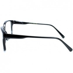 Wayfarer Casual Nerd Thick Clear Frames Fashion Glasses for Women - Black - CX117Q3HS8N $8.98