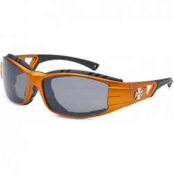 Oversized 5Zero1 Men Women Fashion Running Sport Motorcyclist Foam Padded Sunglasses - Sport Metallic Orange - CZ1239KCK6V $1...