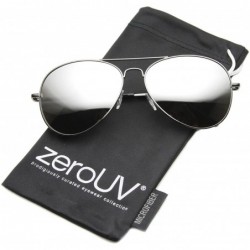 Aviator Mirrored Aviator Sunglasses for Men Women Military Sunglasses - Gunmetal - C7116Q42SWJ $8.48