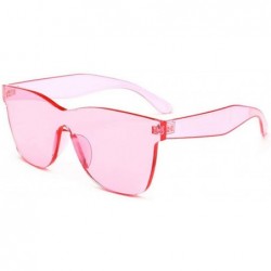 Goggle Women Fashion Heart-Shaped Shades Sunglasses Integrated UV Candy Colored Glasses - Pink - CD18D2KGA20 $19.62