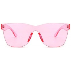 Goggle Women Fashion Heart-Shaped Shades Sunglasses Integrated UV Candy Colored Glasses - Pink - CD18D2KGA20 $10.33