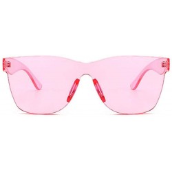 Goggle Women Fashion Heart-Shaped Shades Sunglasses Integrated UV Candy Colored Glasses - Pink - CD18D2KGA20 $10.33