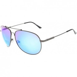 Square Large Bifocal Sunglasses Polit Style Sunshine Readers with Bendable Memory Bridge and Arm - CU18036IZW4 $23.83