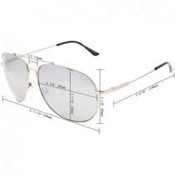 Square Large Bifocal Sunglasses Polit Style Sunshine Readers with Bendable Memory Bridge and Arm - CU18036IZW4 $23.83