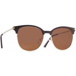 Round Men's TR90 polarizer fashion sunglasses outdoor sun protection riding tide sunglasses - Tawny C4 - CG1905LHNIH $31.09