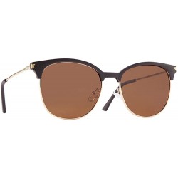 Round Men's TR90 polarizer fashion sunglasses outdoor sun protection riding tide sunglasses - Tawny C4 - CG1905LHNIH $20.16