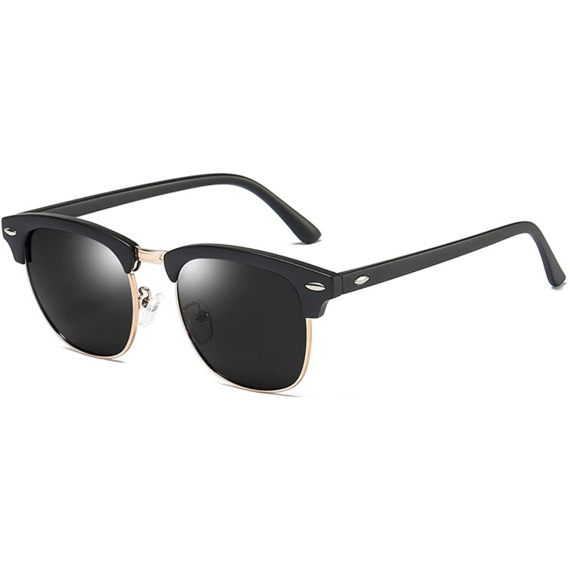 Semi-rimless Unisex HD TAC Polarized Aluminum Sunglasses Vintage Sun Glasses UV400 Protection For Men/Women - H - CX198O9TNO9...