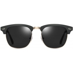 Semi-rimless Unisex HD TAC Polarized Aluminum Sunglasses Vintage Sun Glasses UV400 Protection For Men/Women - H - CX198O9TNO9...