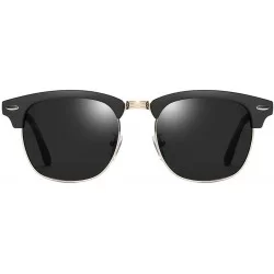 Semi-rimless Unisex HD TAC Polarized Aluminum Sunglasses Vintage Sun Glasses UV400 Protection For Men/Women - H - CX198O9TNO9...