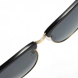 Semi-rimless Unisex HD TAC Polarized Aluminum Sunglasses Vintage Sun Glasses UV400 Protection For Men/Women - H - CX198O9TNO9...