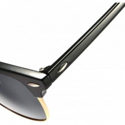 Semi-rimless Unisex HD TAC Polarized Aluminum Sunglasses Vintage Sun Glasses UV400 Protection For Men/Women - H - CX198O9TNO9...