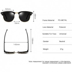 Semi-rimless Unisex HD TAC Polarized Aluminum Sunglasses Vintage Sun Glasses UV400 Protection For Men/Women - H - CX198O9TNO9...