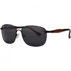 Rectangular Anti Glare Metal Frame Sunglases Classic Polarized Driving Sunglasses-1578 - C4 - CO12DOMAOGL $47.48