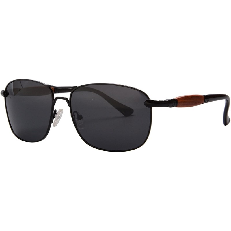 Rectangular Anti Glare Metal Frame Sunglases Classic Polarized Driving Sunglasses-1578 - C4 - CO12DOMAOGL $29.51