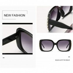Rimless Fashion Square Frame Sunglasses Women Luxury Brand Designer Vintage Blue Sun Glasses Female Shades - White - CQ198A5Q...