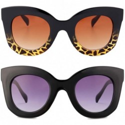 Oversized Cateye Sunglasses For Women Street Fashion Oversized Plastic Frame - 100% UV Protection - 2 Colors - CR18QOOZUCK $3...