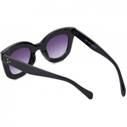 Oversized Cateye Sunglasses For Women Street Fashion Oversized Plastic Frame - 100% UV Protection - 2 Colors - CR18QOOZUCK $1...