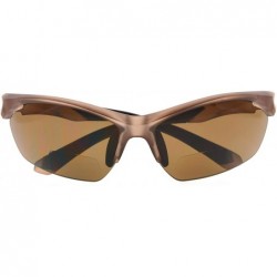 Sport Retro Mens Womens Sports Half-Rimless Bifocal Sunglasses - Matte Brown - CD189X65LWM $24.69