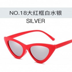 Aviator Cute Sexy Cat Eye Sunglasses Women Metal Retro Small Vintage Female Classic Sun Glasses - 18 - CO198ZWI3LS $29.60