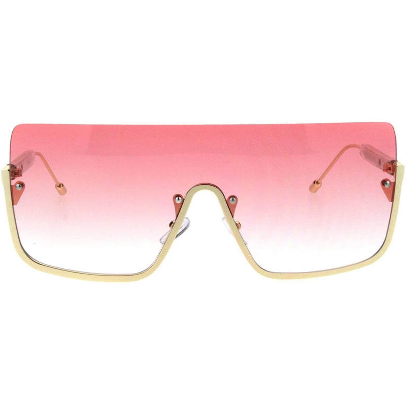 Shield Womens Oceanic Pimp Tie Dye Gradient Lens Oversize Shield Sunglasses - Pink - C318QK7NUE9 $13.14