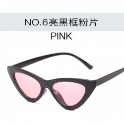 Aviator Cute Sexy Cat Eye Sunglasses Women Metal Retro Small Vintage Female Classic Sun Glasses - 18 - CO198ZWI3LS $29.60