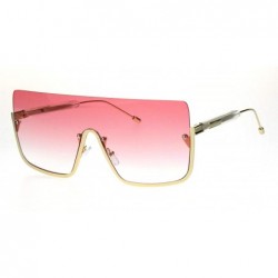 Shield Womens Oceanic Pimp Tie Dye Gradient Lens Oversize Shield Sunglasses - Pink - C318QK7NUE9 $13.14