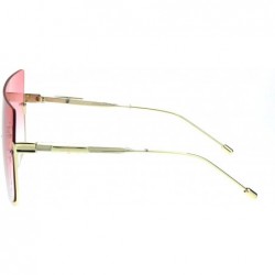 Shield Womens Oceanic Pimp Tie Dye Gradient Lens Oversize Shield Sunglasses - Pink - C318QK7NUE9 $13.14