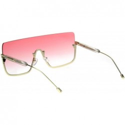 Shield Womens Oceanic Pimp Tie Dye Gradient Lens Oversize Shield Sunglasses - Pink - C318QK7NUE9 $13.14