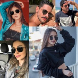 Square Hexagonal Sunglasses Vintage Square glasses - G15 Green Glass Lens/Gold Frame - CS193WI3S0Q $17.97