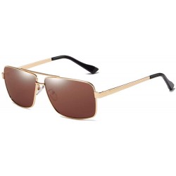 Aviator Polarizer Men's Sunglasses Classic Large Frame Retro Sunglasses Polarizing Driver's Sunglasses - D - C218QCI4ZO0 $35.54