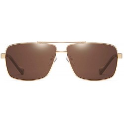 Aviator Polarizer Men's Sunglasses Classic Large Frame Retro Sunglasses Polarizing Driver's Sunglasses - D - C218QCI4ZO0 $35.54