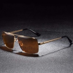 Aviator Polarizer Men's Sunglasses Classic Large Frame Retro Sunglasses Polarizing Driver's Sunglasses - D - C218QCI4ZO0 $35.54