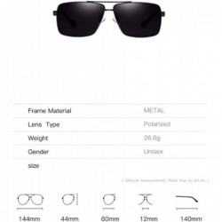 Aviator Polarizer Men's Sunglasses Classic Large Frame Retro Sunglasses Polarizing Driver's Sunglasses - D - C218QCI4ZO0 $35.54