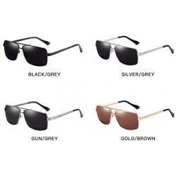 Aviator Polarizer Men's Sunglasses Classic Large Frame Retro Sunglasses Polarizing Driver's Sunglasses - D - C218QCI4ZO0 $35.54