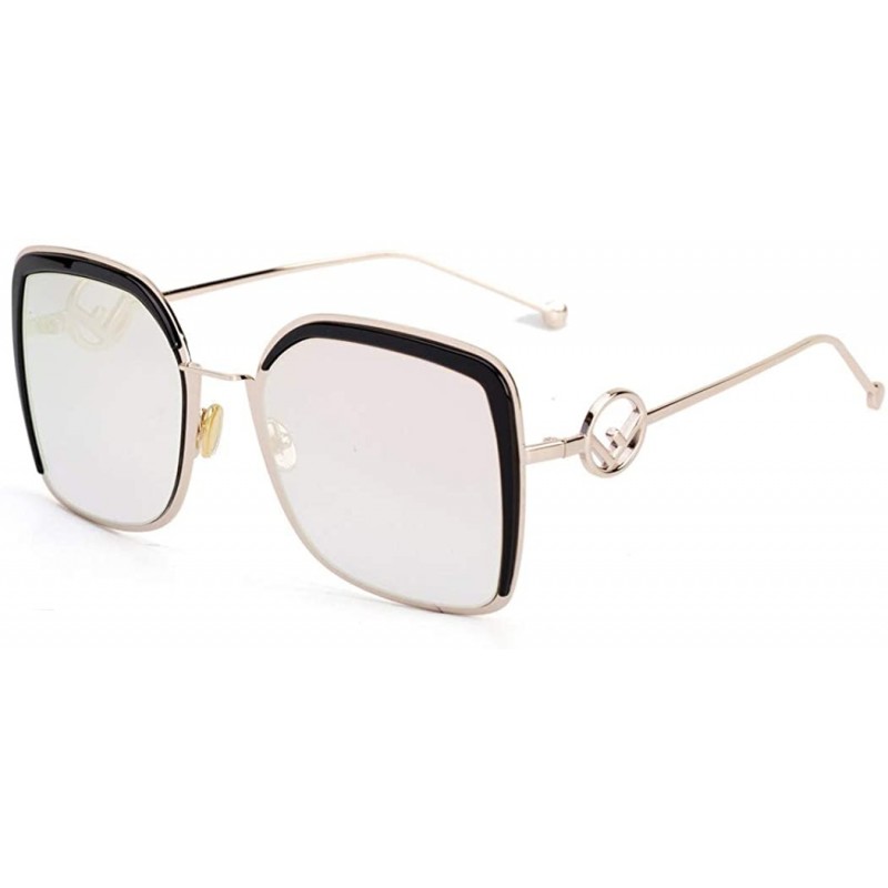 Aviator Sunglasses big frame eyebrow sunglasses- fashion sunglasses ladies - A - C718S83OANL $31.06