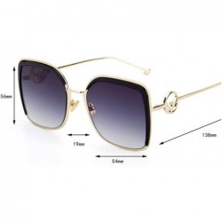 Aviator Sunglasses big frame eyebrow sunglasses- fashion sunglasses ladies - A - C718S83OANL $31.06