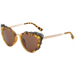 Sport New Fashion Elegant New Sunglasses Female Stripes Hollow Colorful Polarized Hd Sunglasses - CE18T4MLGGT $40.13