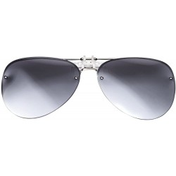 Aviator Anti Glare Polarized Clip-on Sunglasses for Unisex Suitable for Outdoor Sport - Gray - C318E2K40ZN $21.33