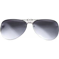 Aviator Anti Glare Polarized Clip-on Sunglasses for Unisex Suitable for Outdoor Sport - Gray - C318E2K40ZN $10.52