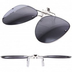 Aviator Anti Glare Polarized Clip-on Sunglasses for Unisex Suitable for Outdoor Sport - Gray - C318E2K40ZN $10.52