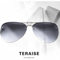 Aviator Anti Glare Polarized Clip-on Sunglasses for Unisex Suitable for Outdoor Sport - Gray - C318E2K40ZN $10.52